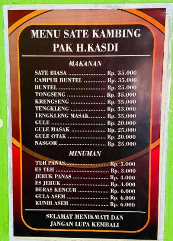 Rahasia Sate Kambing Warung Pak Alhadi yang Bikin Nagih di Cilacap